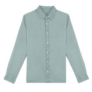 Native Spirit Womens/Ladies Washed Long-Sleeved Shirt / Jade Green